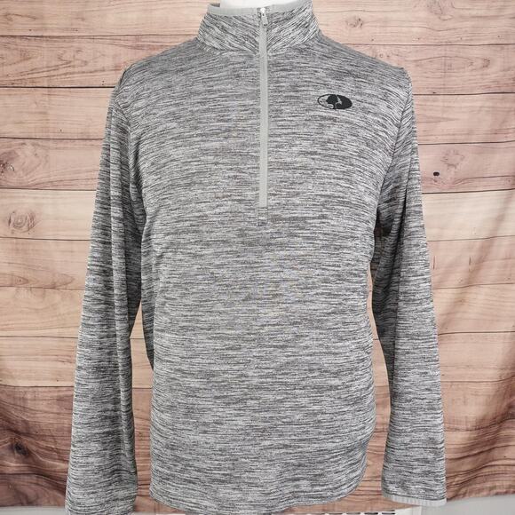 Mossy Oak Pullover Mens XL Gray 1/4 Zip Long Sleeve Outdoor Athletic Shirt - Picture 3 of 7